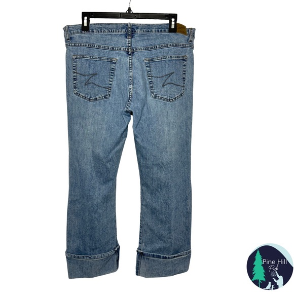 Vintage Y2K Zena Capri Jeans Womens 12 Blue Mid-rise Straight Leg Cuffed EUC - Picture 2 of 12